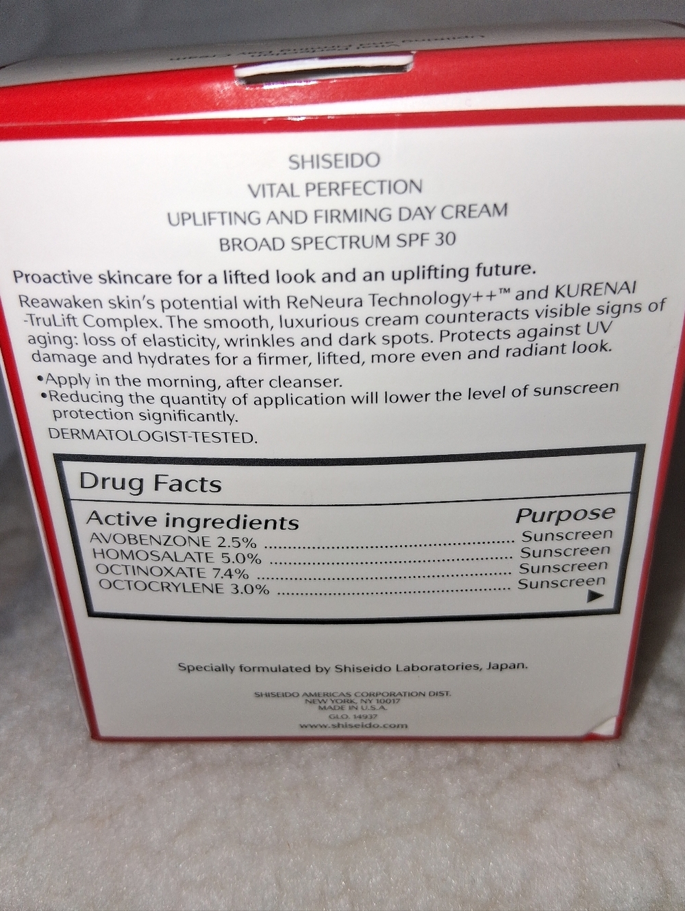 Shiseido Vital Perfection Uplifting and Firming Day Cream - NWB - Picture 5 of 7